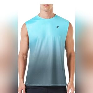 EZRUN Men's Sleeveless Shirt Quick Dry Workout Gym Muscle Athletic, Size 5X